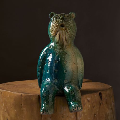 Keramik-Skulptur - DIDO KOHAN - Sergey Makhno Product - bodenstehend / weiß / blau
