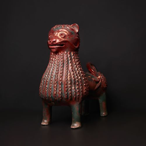 Keramik-Skulptur - DIDO HAIDA - Sergey Makhno Product - bodenstehend / rot / Tier