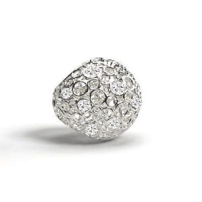 Moderner Möbelknopf - CESTINO LUX - Guimer S.r.l - Messing / Swarovski®-Kristall