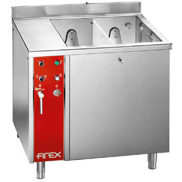 Gemüsewäscher-Spüle - DREENER LINE - firex srl - Doppelbecken / ohne Abtropffläche / Edelstahl