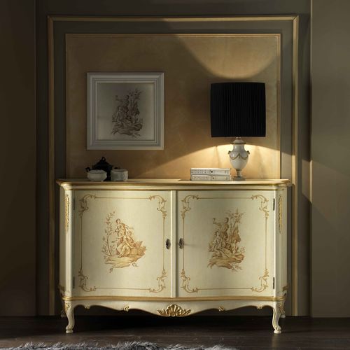 Stil-Sideboard - P101D - MOLETTA MOBILI - lackiertes Holz / maßgefertigt / mit Schwingtür
