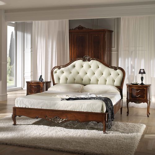 Doppelbett - P 704 - MOLETTA MOBILI - Stil / gepolstertes Kopfteil / gepolstertes Kopfteil