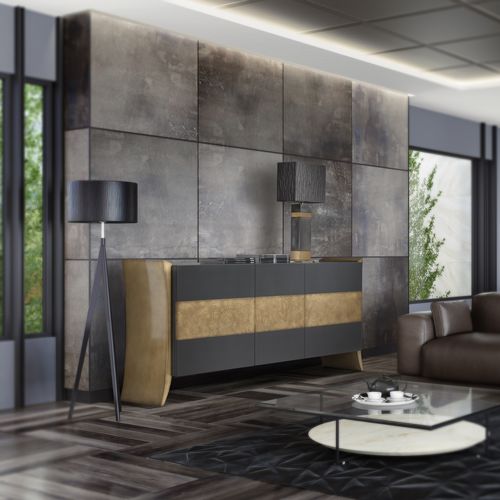 Modernes Sideboard - AN 113 A - MOLETTA MOBILI - lackiertes Holz / maßgefertigt / mit Schwingtür