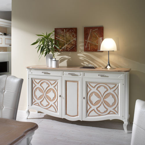 Klassisches Sideboard - F 103 B - MOLETTA MOBILI - lackiertes Holz / Esche / mit Schubladen