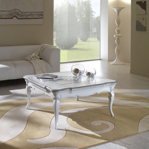 Klassischer Couchtisch - F 502 - MOLETTA MOBILI - lackiertes Holz / Esche / Gestell aus Holz
