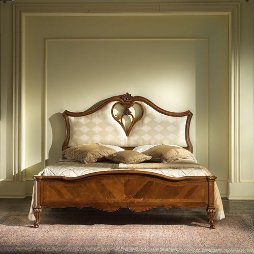 Doppelbett - G 705 - MOLETTA MOBILI - Stil / gepolstertes Kopfteil / Stoff