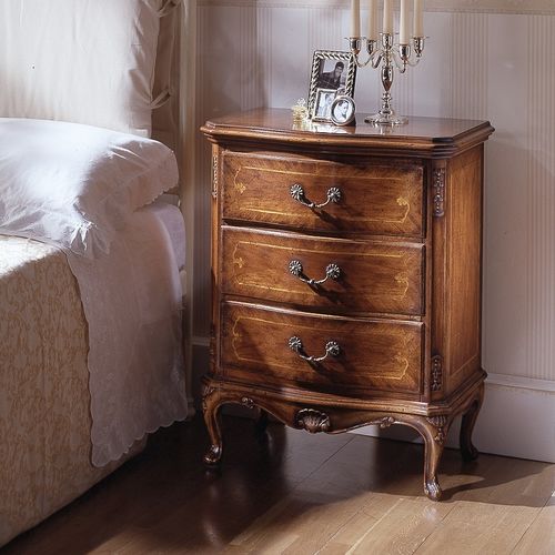 Stil-Nachttisch - M 707 - MOLETTA MOBILI - Holz / rechteckig / mit Schublade