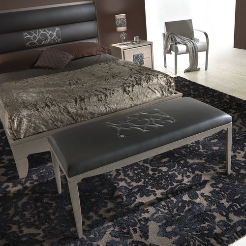 Klassischer Bettbank - ST 612  - MOLETTA MOBILI - Stoff / Leder / Holz