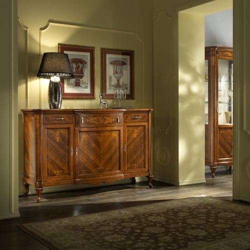 Stil-Sideboard - G 102 - MOLETTA MOBILI - Nussbaum / maßgefertigt / mit Schubladen