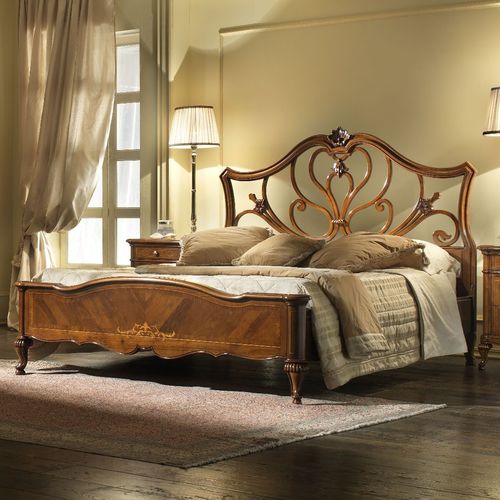 Doppelbett - G 704 - MOLETTA MOBILI - klassisch / Kopfteil / Nachttischen