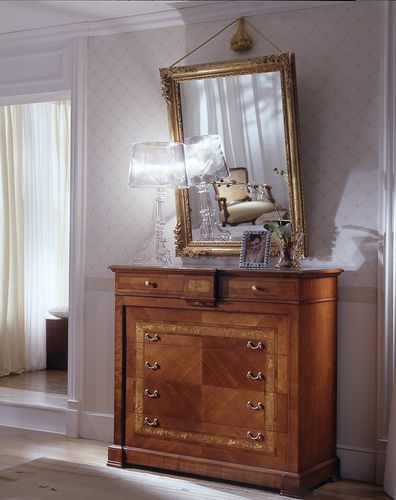 Hohe Kommode - CA' DOLFIN | D 703 - MOLETTA MOBILI - Stil / Bronze / Holzfurnier