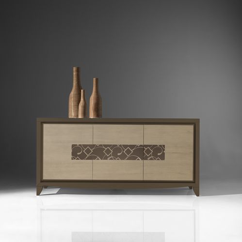 Modernes Sideboard - ST 113 - MOLETTA MOBILI - Esche / mit Schwingtür / mit 4 Beinen