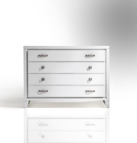 Moderne Kommode - ST 702 P - MOLETTA MOBILI - Esche / 4 Schubladen / weiß