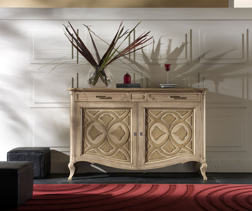 Modernes Sideboard - F 102 - MOLETTA MOBILI - Esche / mit Schubladen / mit Schwingtür