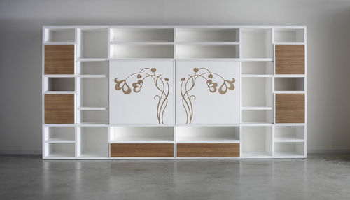 Moderne Wohnwand - ST 60 - MOLETTA MOBILI - Esche / Modul / mit Regal