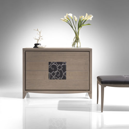 Moderne Kommode - ST 732 - MOLETTA MOBILI - Leder / Esche / handgearbeitet