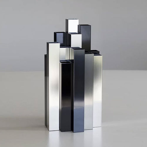 Moderne Vase - Building - L'Alufacture - Aluminium / schwarz / grau