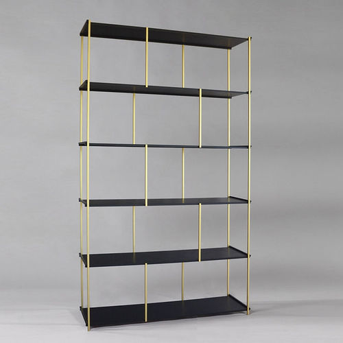 Bücherregal / Art Deco - Regula - L'Alufacture - Aluminium / maßgefertigt / schwarz