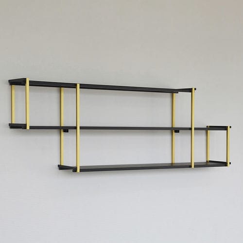 Wandmontiertes Regal - Regula  - L'Alufacture - Art Deco / Aluminium / mit Stauraum