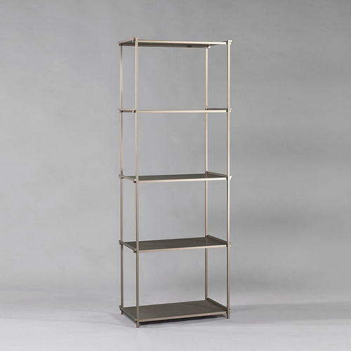 Modernes Regal - Regula 600 - L'Alufacture - anodisiertes Aluminium / mit Stauraum / maßgefertigt