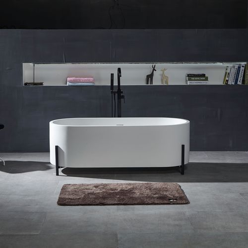 Ovale Badewanne - YL6119 - FOSHAN ARTLAND SANITARY WARE CO.LTd. - freistehend / Mineralguss / Mineralwerkstoff