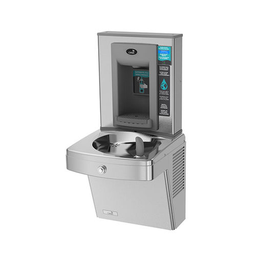 Trinkbrunnen mit elektronischer Bedienung - VERSAFILLER PVEBFY - OASIS - wandmontiert / für den Innenraum / gebürsteter Edelstahl