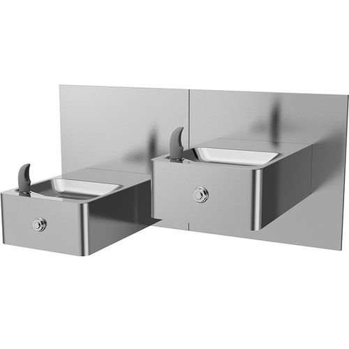 Wandmontierter Trinkbrunnen - MSSLPM-14G - OASIS - für den Innenraum / Edelstahl / galvanisiertem Stahl