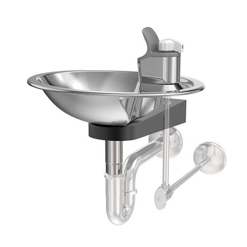 Wandmontierter Trinkbrunnen - FLF120 - OASIS - für den Innenraum / Edelstahl / verchromter Messing