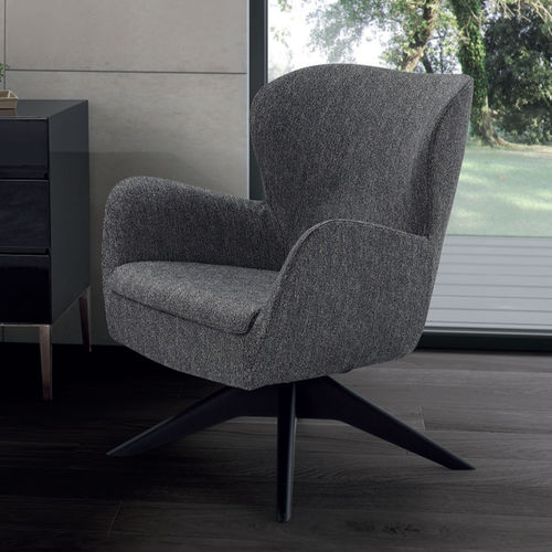 Moderner Sessel - CHELSEA - Conte - Leder / Stoff / Holz