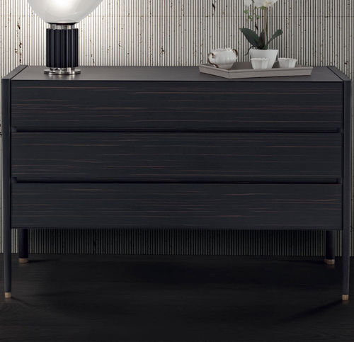 Moderne Kommode - HUGS   - Conte - lackiertes Holz / Massivholz / Ebenholz