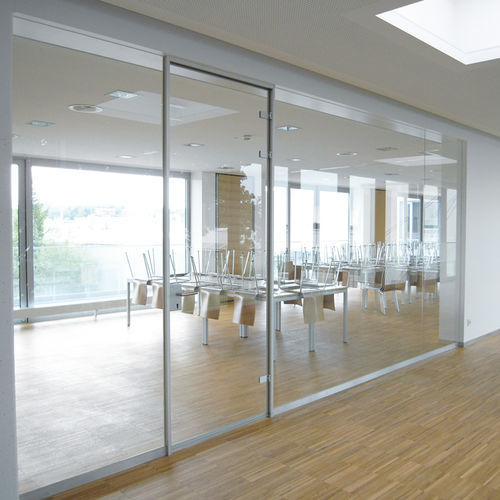 Abnehmbare Trennwand - 41AL series - Casma - mit Glasfront / Aluminium / Stahl