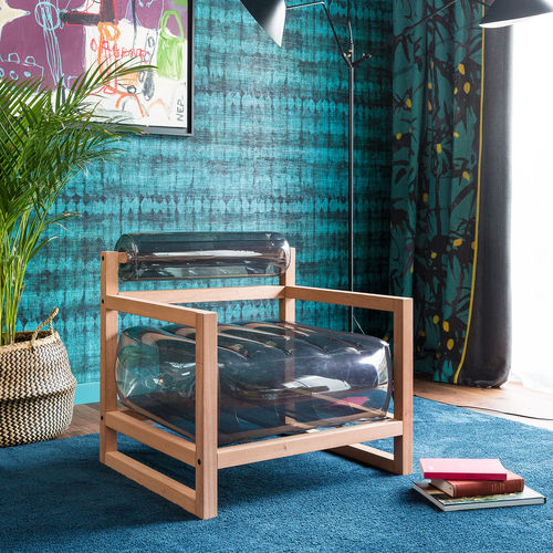 Moderner Sessel - Yoko EKO - MOJOW DESIGN - PVC / Holz / wasserdicht