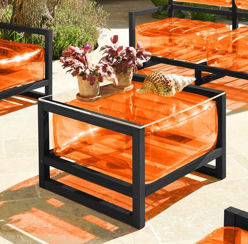 Moderner Couchtisch - EKO - MOJOW DESIGN - Polyurethan / Gestell aus Holz / rechteckig