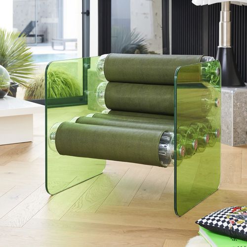 Sessel / originelles Design - MW01 - MOJOW DESIGN - Polyurethan / Edelstahl / Glas