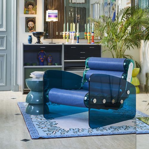 Moderner Sessel - MW03  - MOJOW DESIGN - Stoff / Polyurethan / Edelstahl