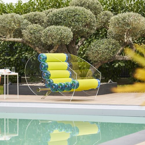 Sessel / originelles Design - MW05 - MOJOW DESIGN - Stoff / Polyurethan / Edelstahl