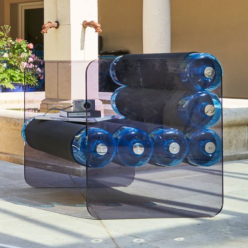 Sessel / originelles Design - MW01 - MOJOW DESIGN - Polyurethan / Edelstahl / PMMA