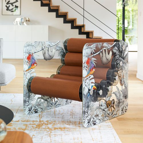 Sessel / originelles Design - MW02 "Jungle" EDITION - MOJOW DESIGN - Kunstleder / Polyurethan / Edelstahl