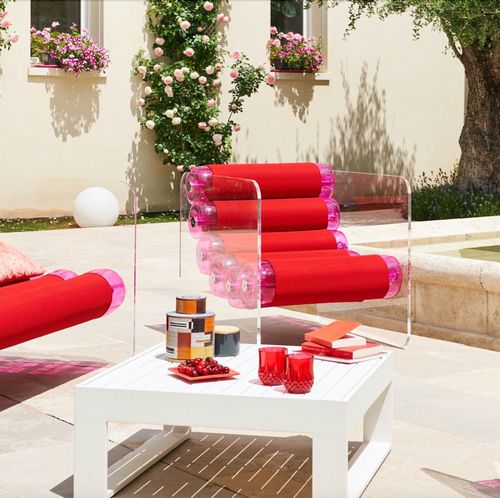 Sessel / originelles Design - MW02  - MOJOW DESIGN - Stoff / Polyurethan / Edelstahl
