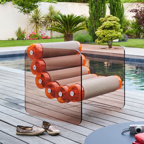 Sessel / originelles Design - MW02  - MOJOW DESIGN - Stoff / Polyurethan / Edelstahl