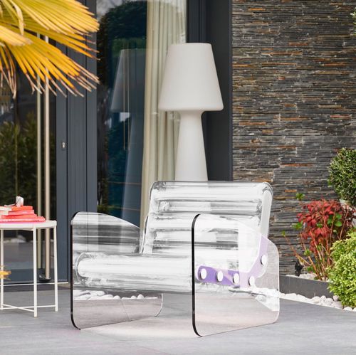Sessel / originelles Design - MW03 - MOJOW DESIGN - Polyurethan / Edelstahl / PMMA