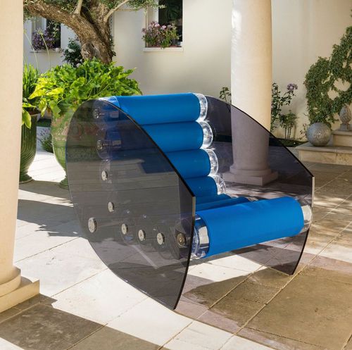Sessel / originelles Design - MW05 - MOJOW DESIGN - Stoff / Polyurethan / Edelstahl