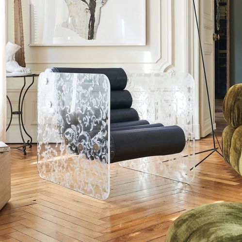 Sessel / originelles Design - MW02 "FEATHERS" EDITION  - MOJOW DESIGN - Kunstleder / Polyurethan / Edelstahl