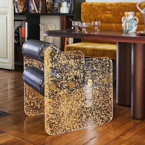Stuhl / originelles Design - MW04 "GOLD" EDITION - MOJOW DESIGN - für Außenbereich / für den Innenraum / Kunstleder