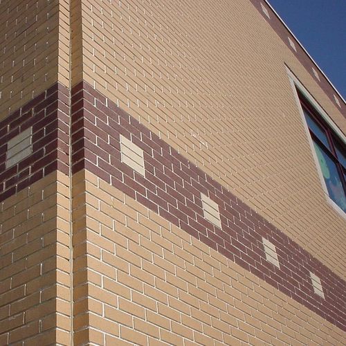 Betonriemchen - METRO® : SINGLE TONE COLORS - Scott System - für Fassaden / glatt / rot