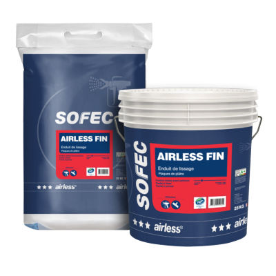 Glättputz - AIRLESS FIN - Sofec - zur Endbearbeitung / für den Innenraum / für Gips