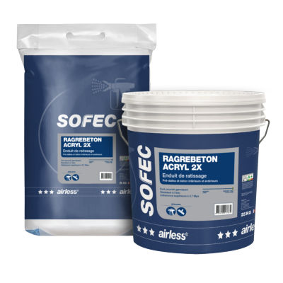 Glättputz - RAGRÉBÉTON ACRYL 2X - Sofec - zur Endbearbeitung / für den Innenraum / für Außenbereich