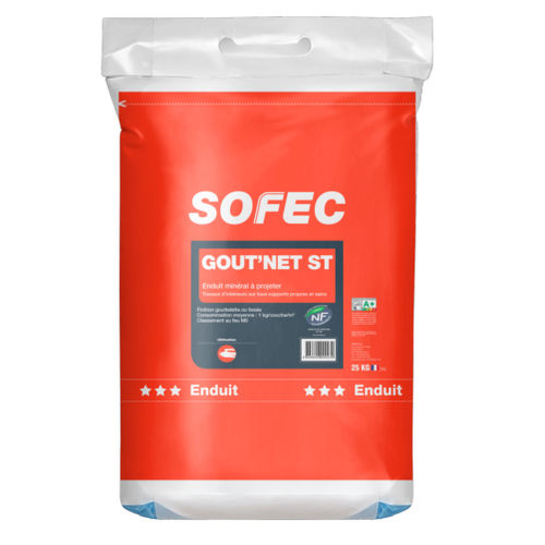 Putz zur Endbearbeitung - GOUT'NET ST - Sofec - für den Innenraum / für Gips / für Beton