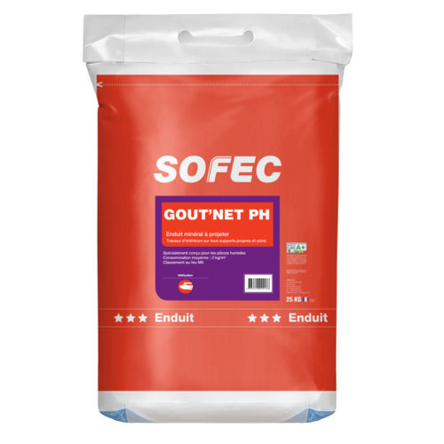 Entfeuchtungsputz - GOUT'NET PH - Sofec - für den Innenraum / für Gips / für Beton