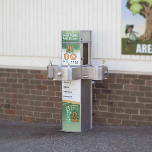 Behindertenfreundlicher Trinkbrunnen - AQUAFIL PULSE JUNIOR 1200BFFF - CIVIQ - für Außenbereich / Edelstahl / für öffentliche Bereiche
